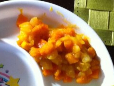離乳食 後期 かぼちゃと人参の煮物 レシピ 作り方 By さくらこ 楽天レシピ 離乳食 後期 かぼちゃと人参の煮物 レシピ 作り方 By さくらこ 楽天レシピ